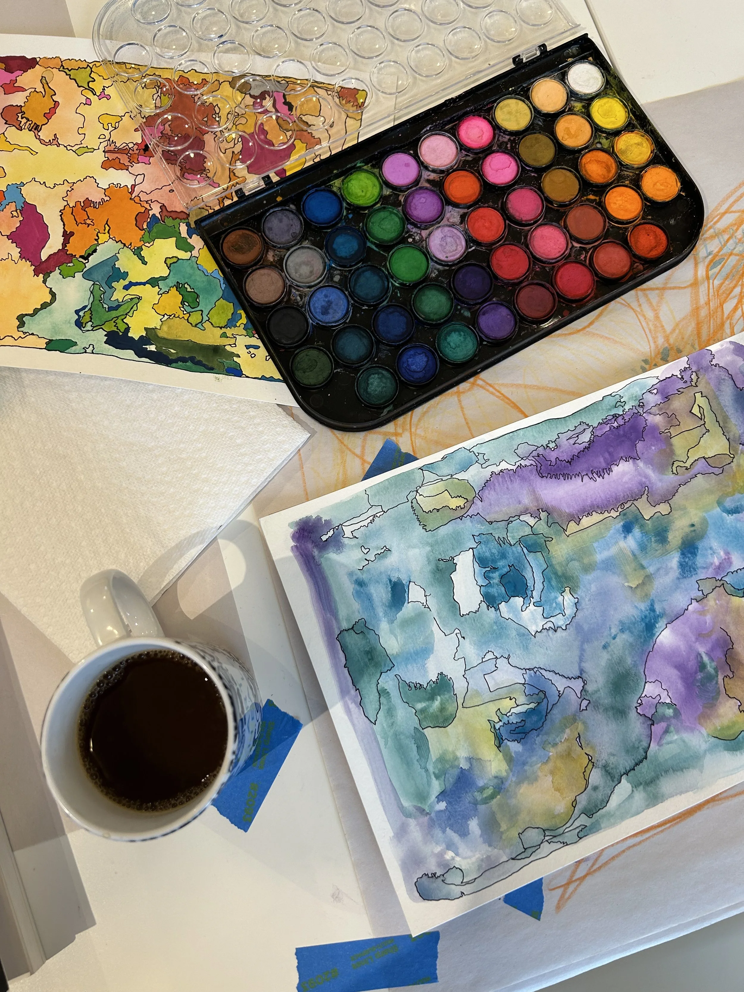 Abstract Watercolor w/ Shannon