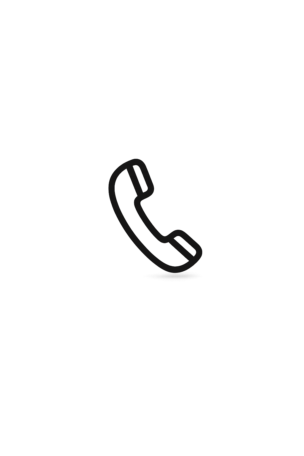 Silhouette of a telephone handset icon