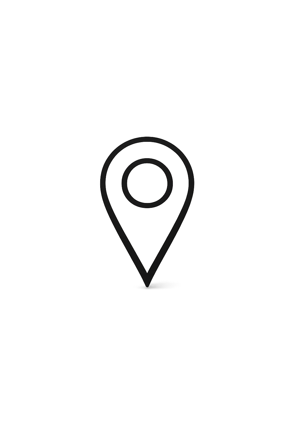 Dark background with white text that reads 'Find My' and a large, black, outlined map pin icon centered below the text.
