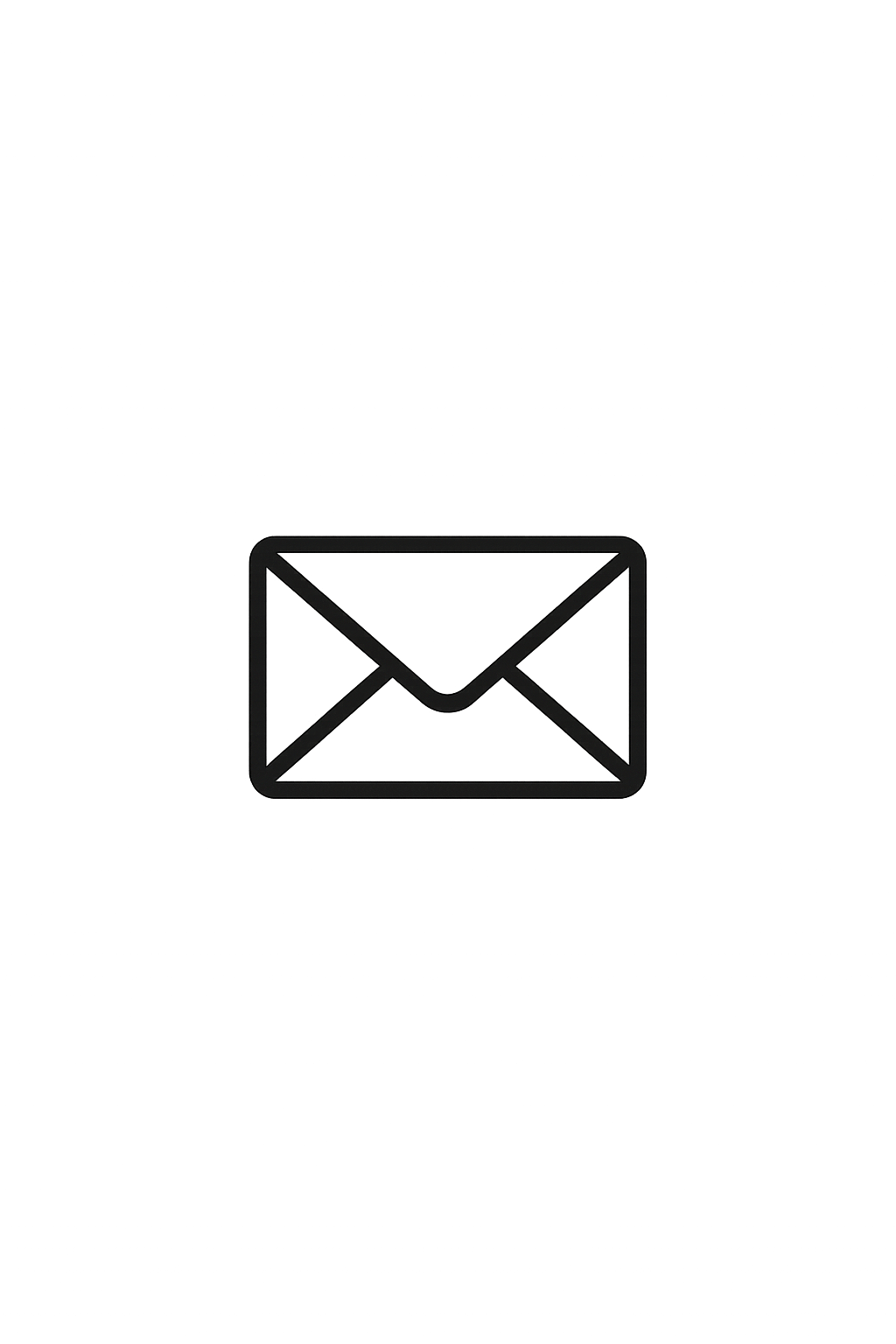 Email icon and message reading 'please enter your email to subscribe to our newsletter'