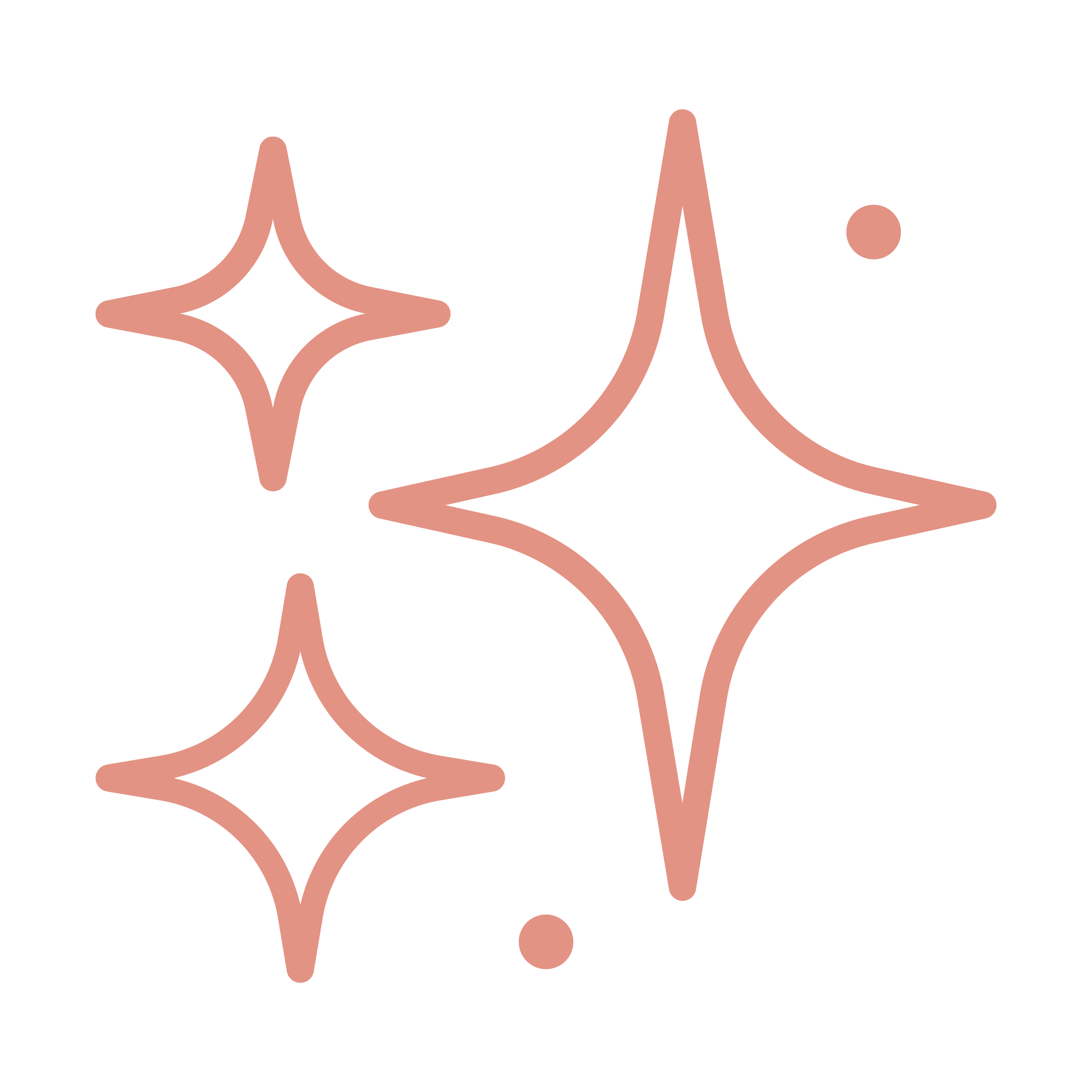 Stylized abstract line drawing of fictional human faces and facial features in a copper color.