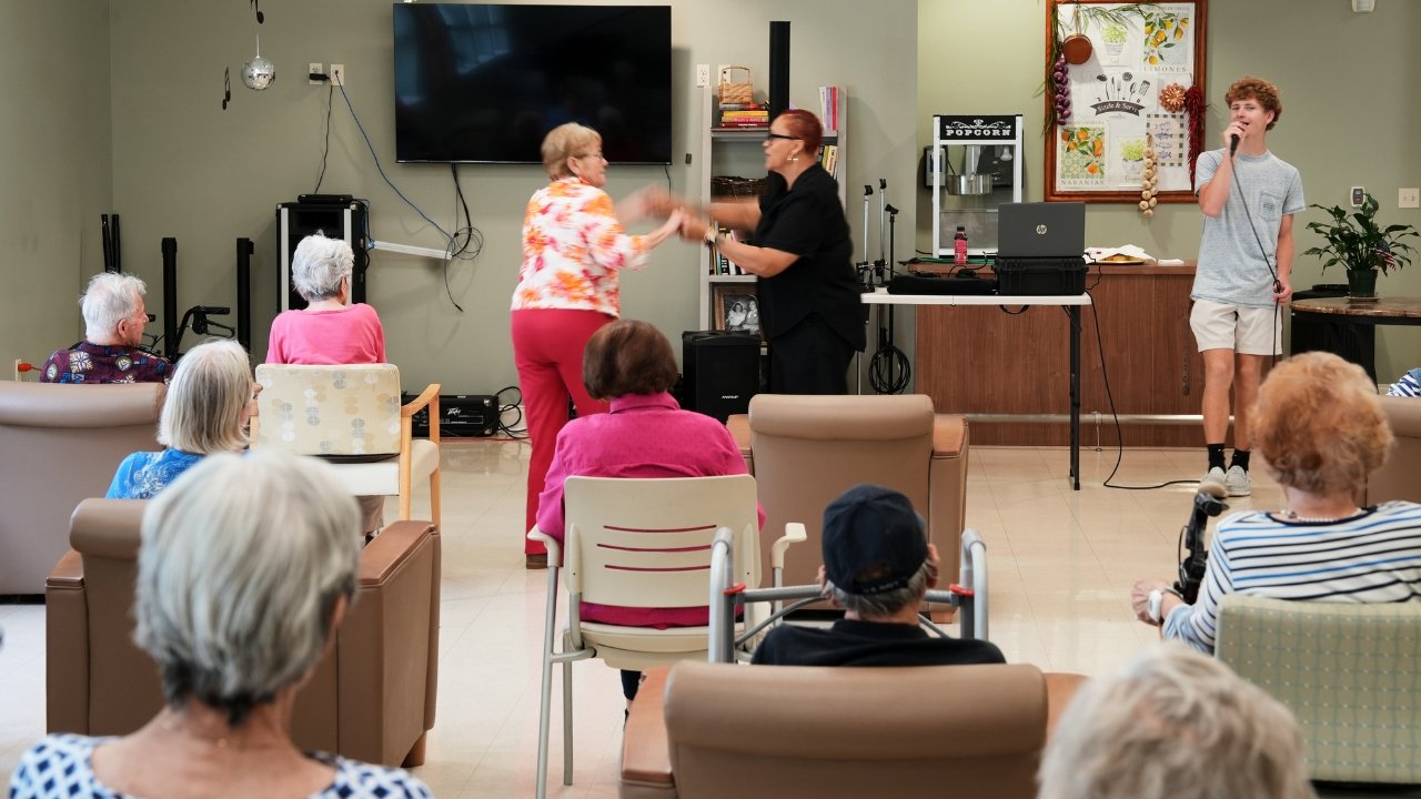 staffing dancing with resident