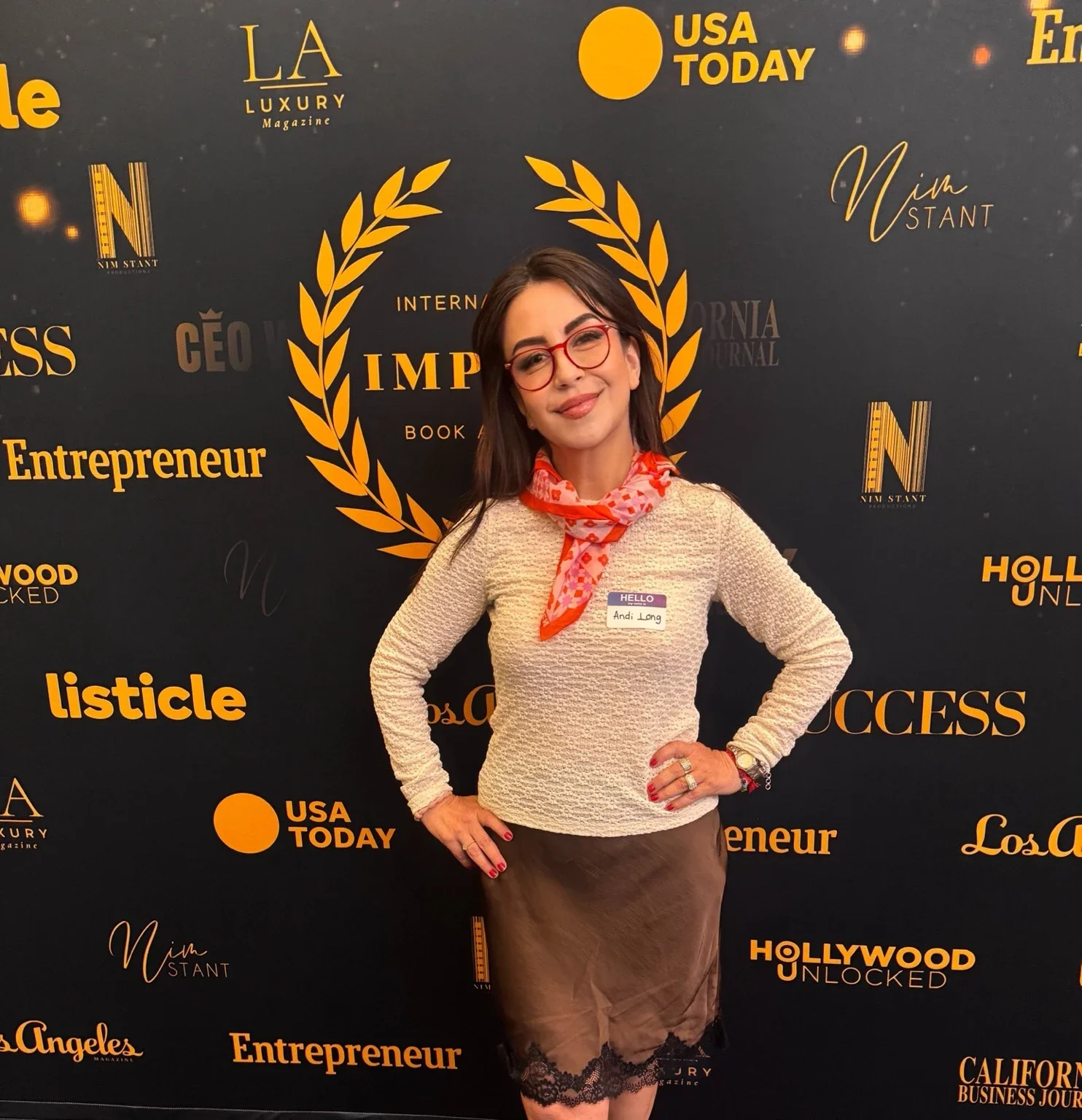 Andi Long at the International Impact Book Awards