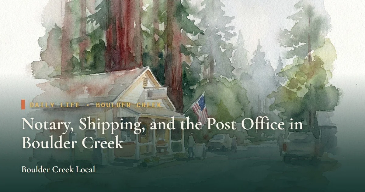 Notary, Shipping, and the Post Office in Boulder Creek