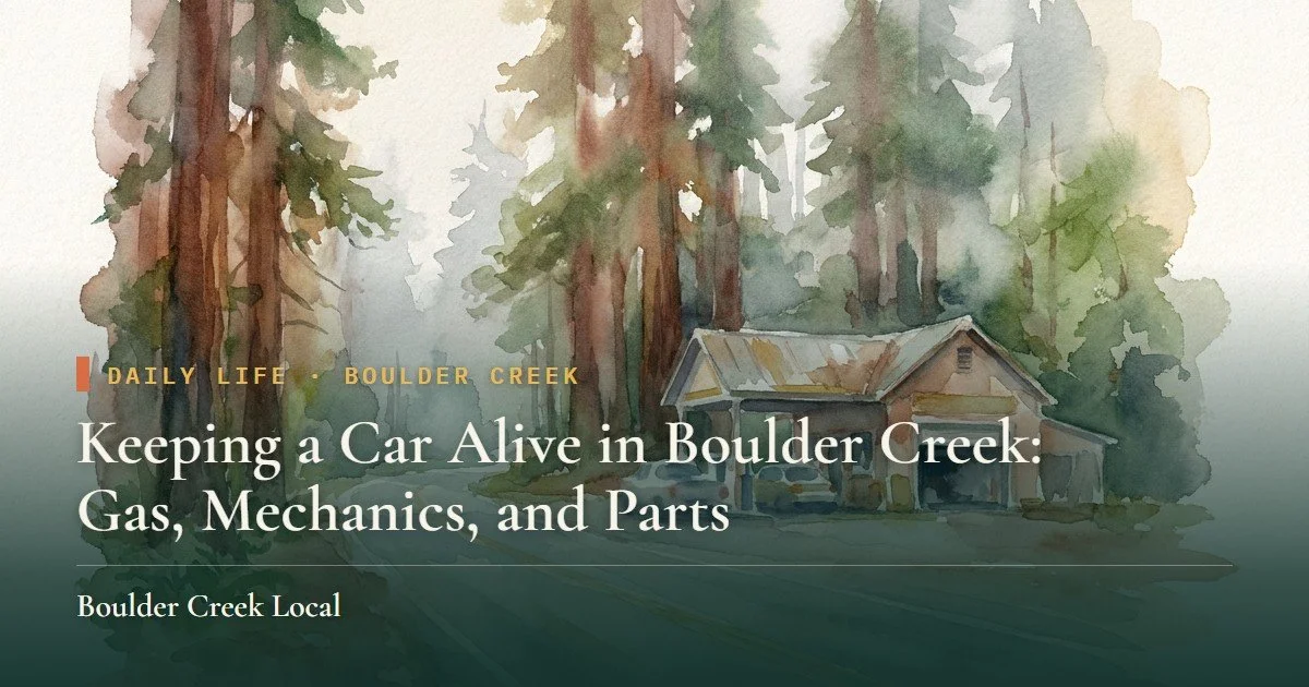 Keeping a Car Alive in Boulder Creek: Gas, Mechanics, and Parts