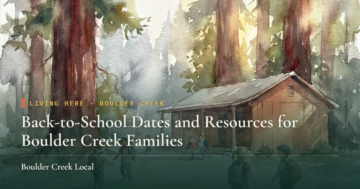 Back-to-School Dates and Resources for Boulder Creek Families