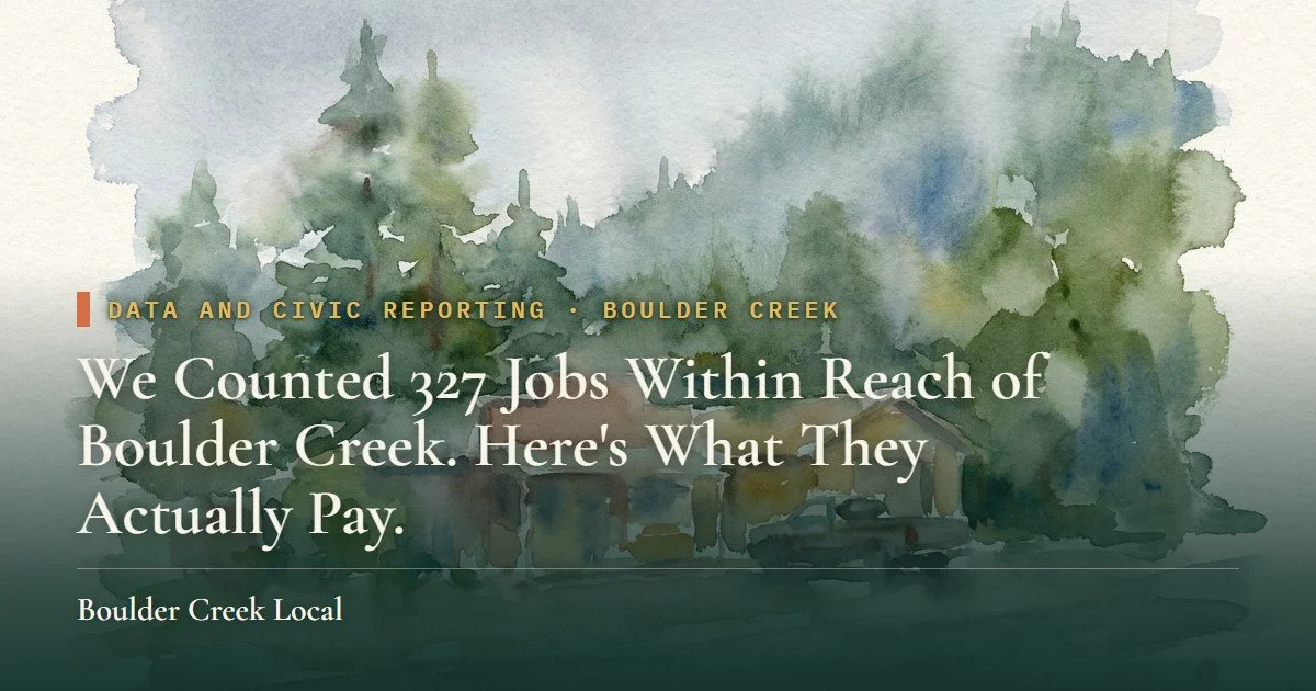 We Counted 327 Jobs Within Reach of Boulder Creek. Here's What They Actually Pay.