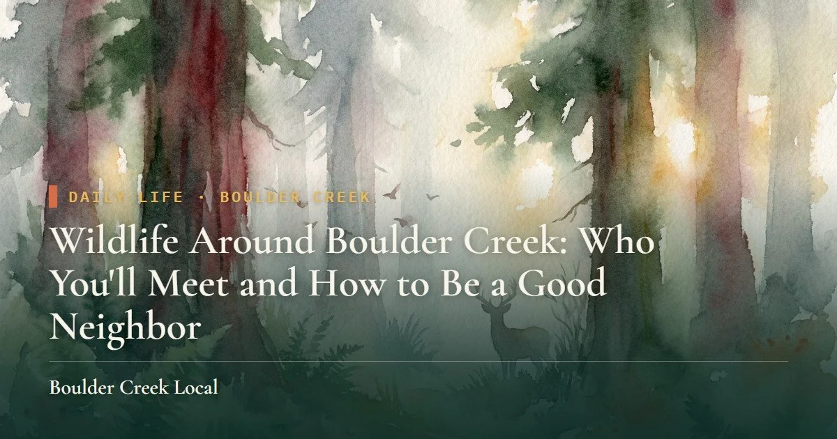 Wildlife Around Boulder Creek: Who You'll Meet and How to Be a Good Neighbor