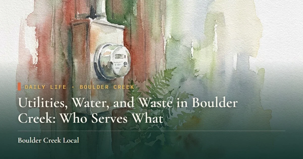 Utilities, Water, and Waste in Boulder Creek: Who Serves What
