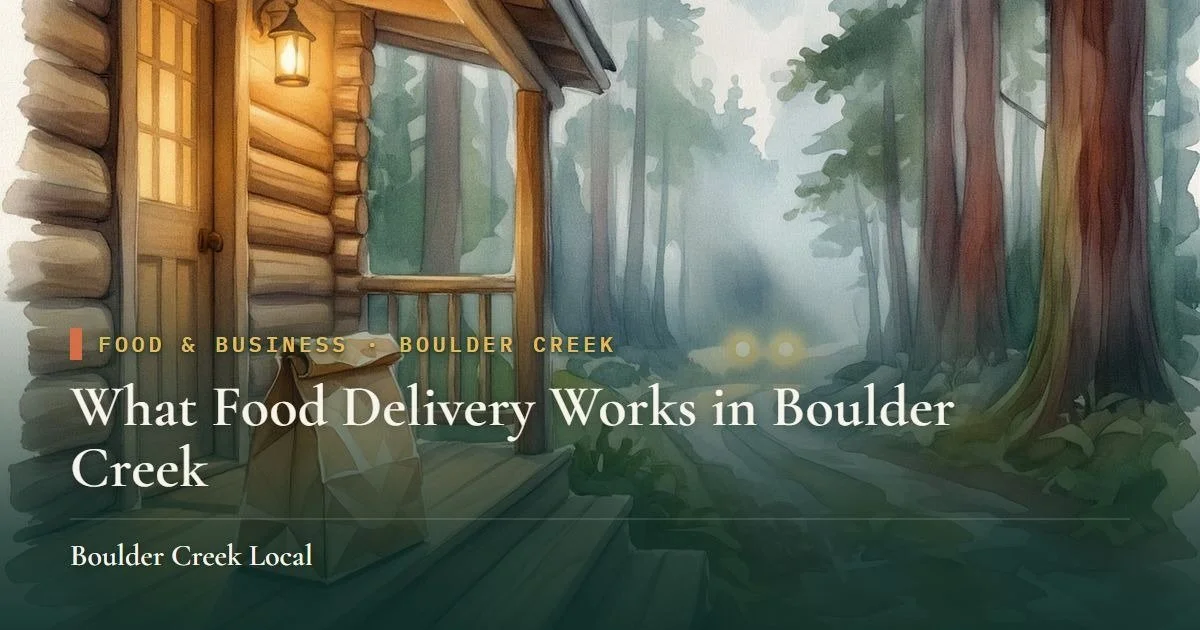 What Food Delivery Works in Boulder Creek