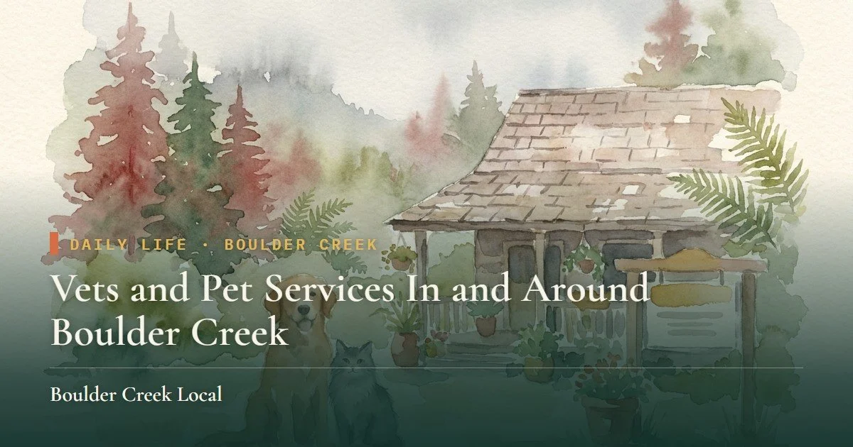 Vets and Pet Services In and Around Boulder Creek