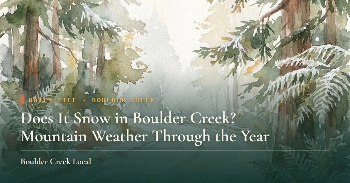 Does It Snow in Boulder Creek? Mountain Weather Through the Year