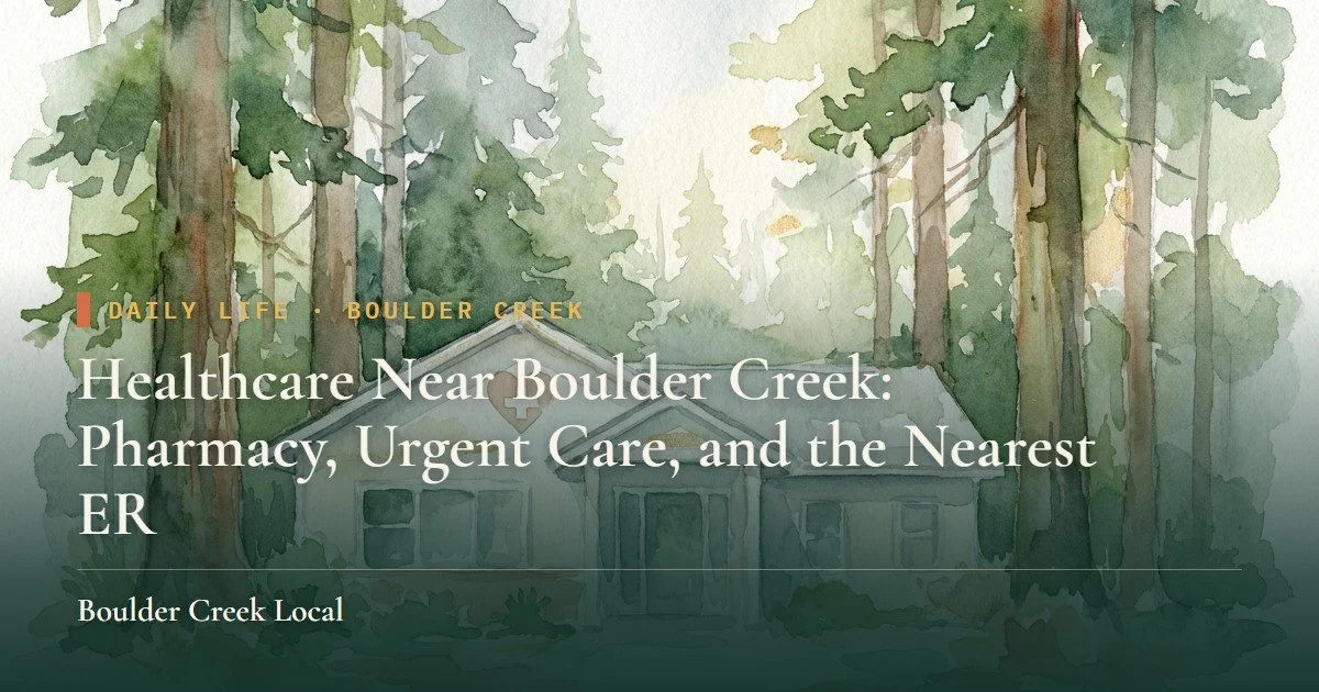 Healthcare Near Boulder Creek: Pharmacy, Urgent Care, and the Nearest ER