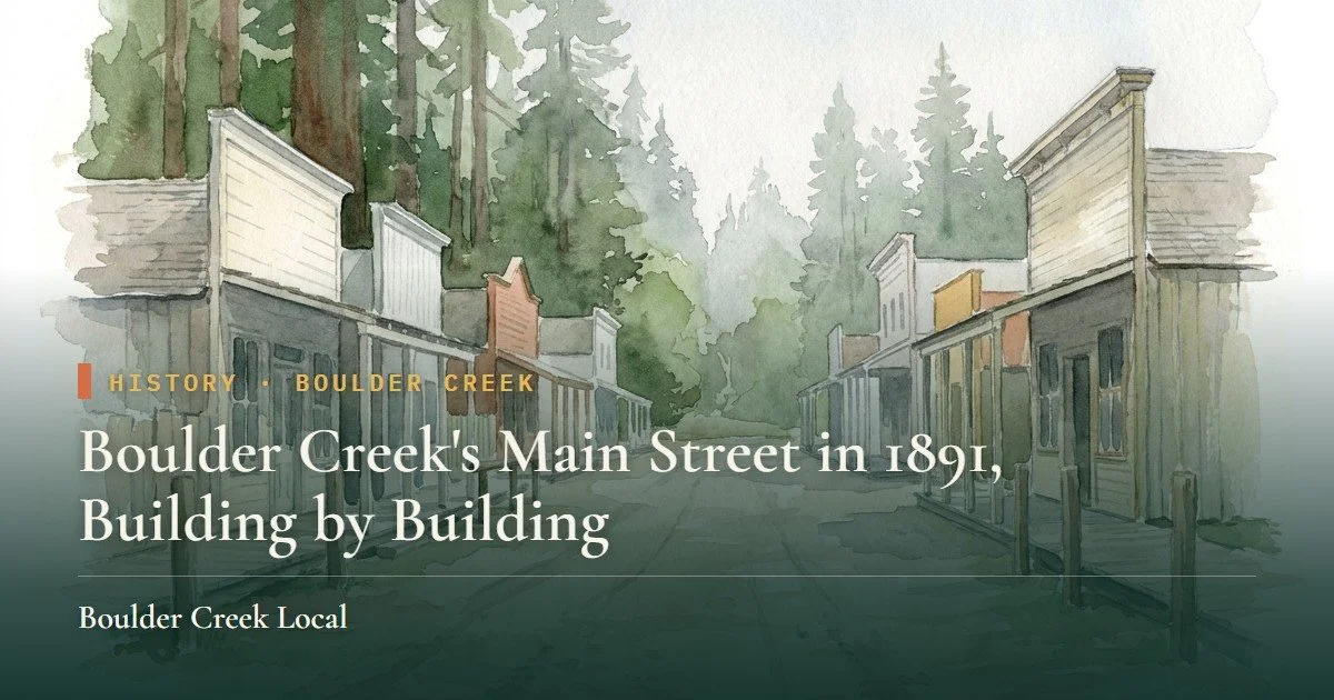 Boulder Creek's Main Street in 1891, Building by Building