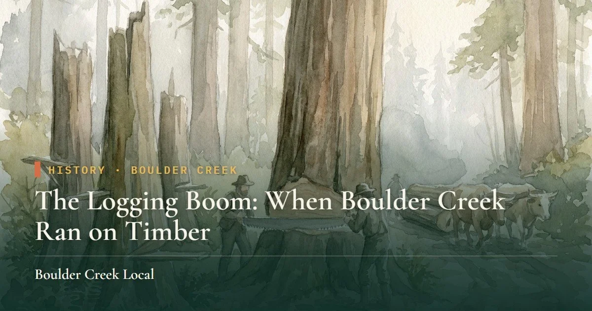 The Logging Boom: When Boulder Creek Ran on Timber