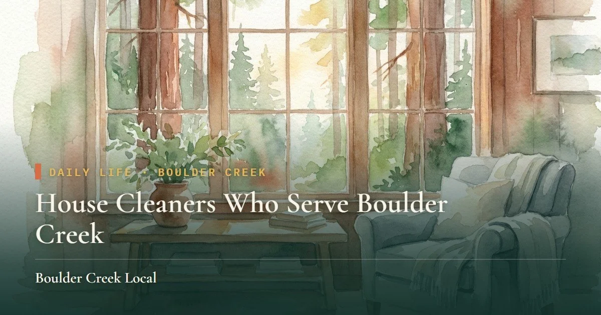 House Cleaners Who Serve Boulder Creek