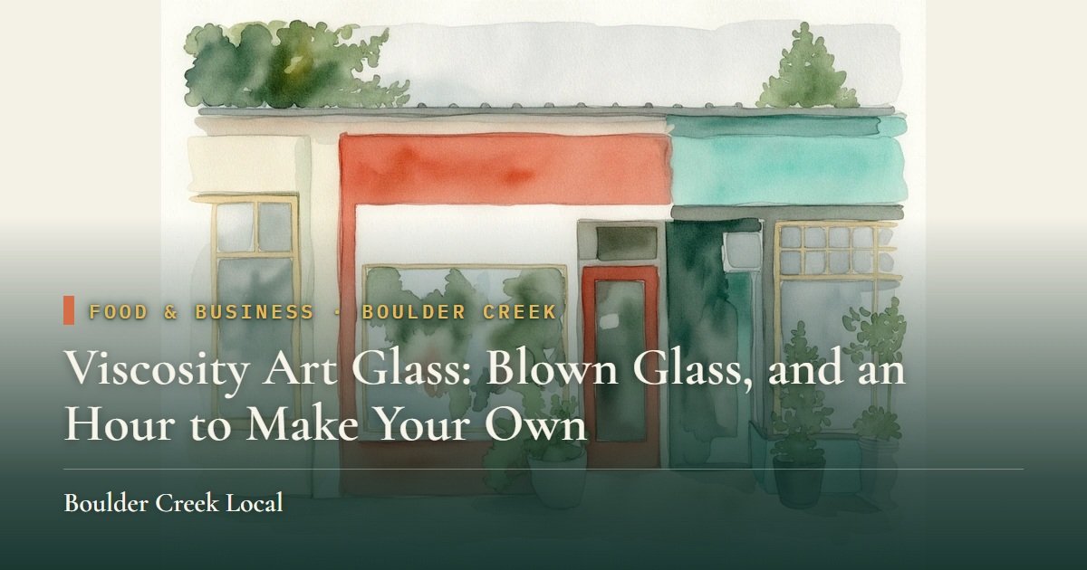 Viscosity Art Glass: Blown Glass, and an Hour to Make Your Own