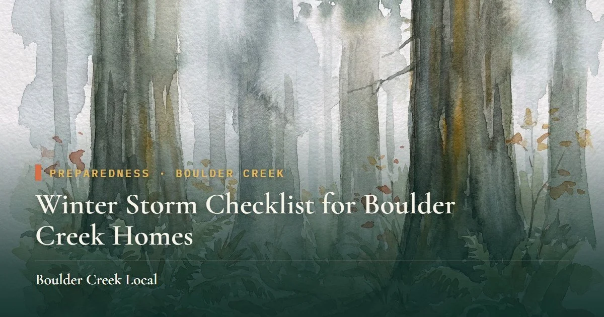 Winter Storm Checklist for Boulder Creek Homes