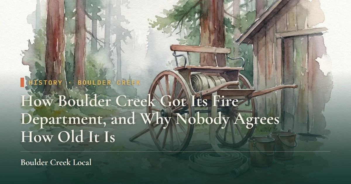 How Boulder Creek Got Its Fire Department, and Why Nobody Agrees How Old It Is
