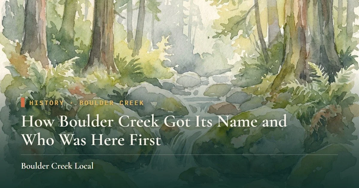 How Boulder Creek Got Its Name and Who Was Here First
