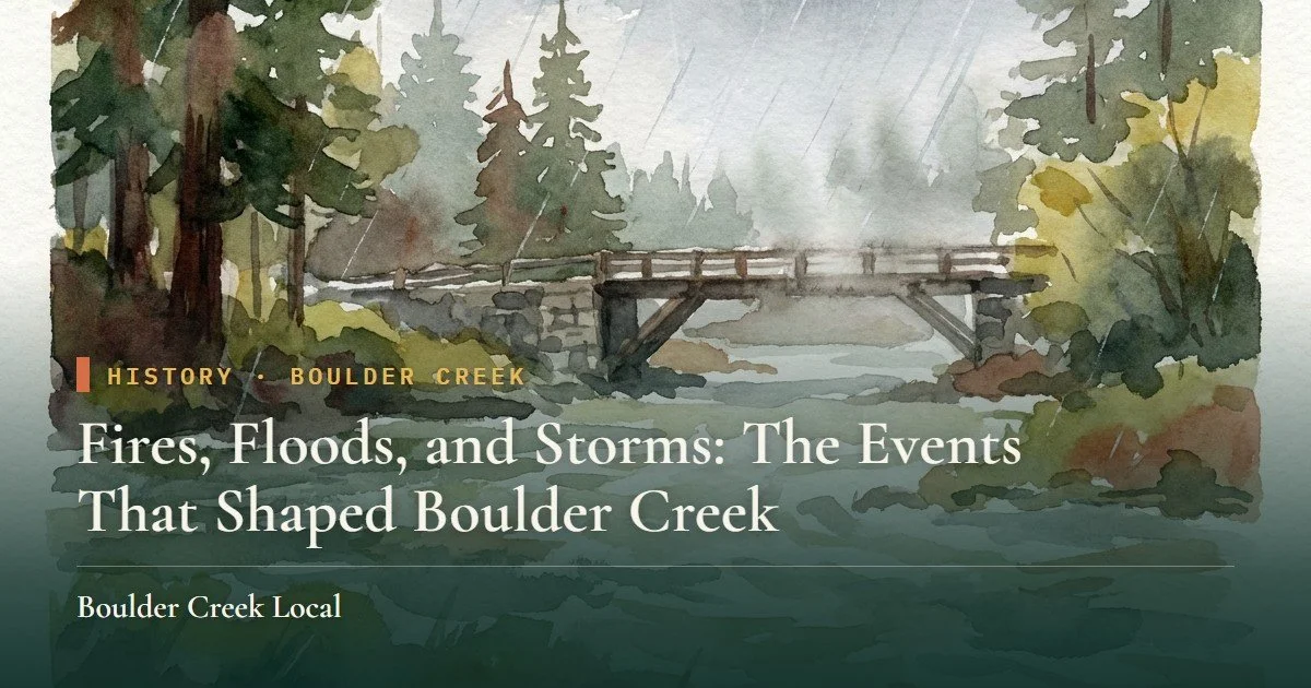 Fires, Floods, and Storms: The Events That Shaped Boulder Creek