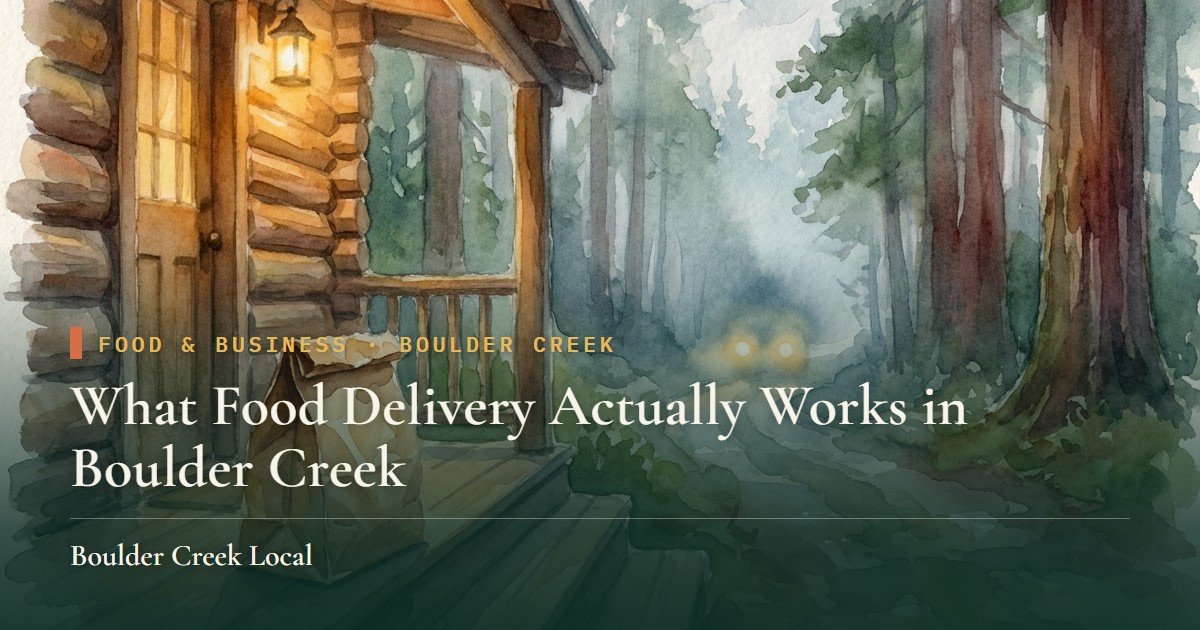 What Food Delivery Actually Works in Boulder Creek