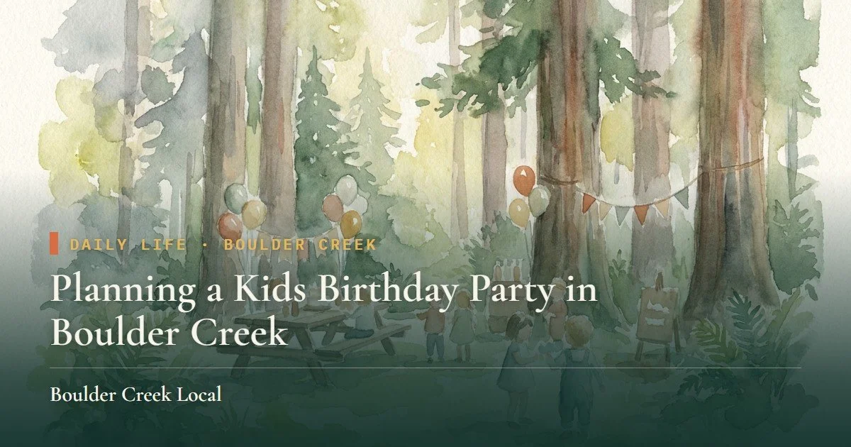 Planning a Kids Birthday Party in Boulder Creek
