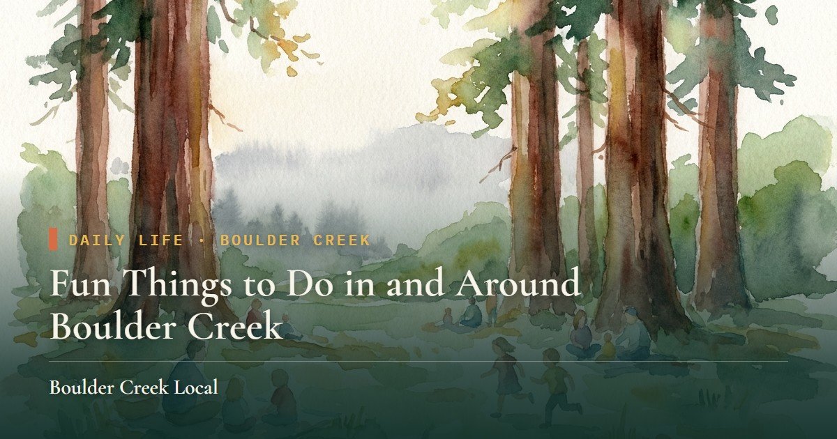 Fun Things to Do in and Around Boulder Creek