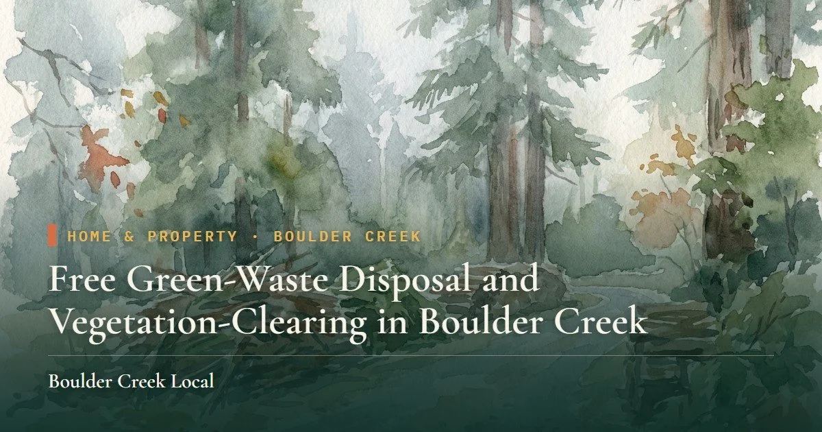 Free Green-Waste Disposal and Vegetation-Clearing in Boulder Creek