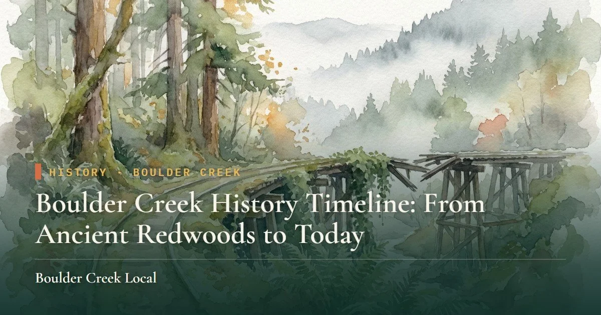 Boulder Creek History Timeline: From Ancient Redwoods to Today