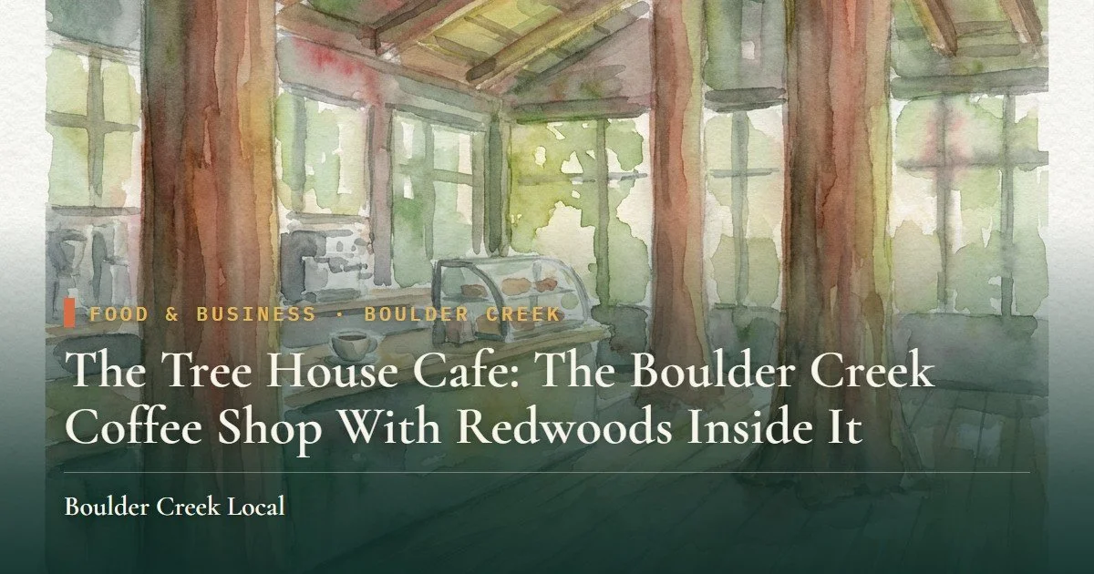 The Tree House Cafe: The Boulder Creek Coffee Shop With Redwoods Inside It