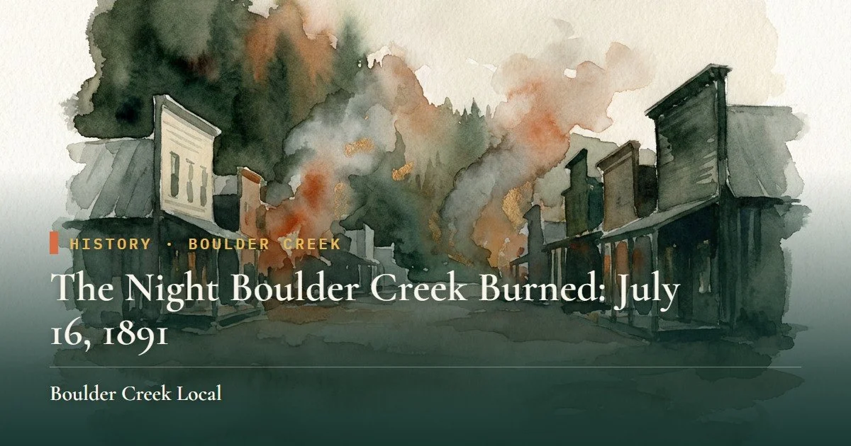 The Night Boulder Creek Burned: July 16, 1891
