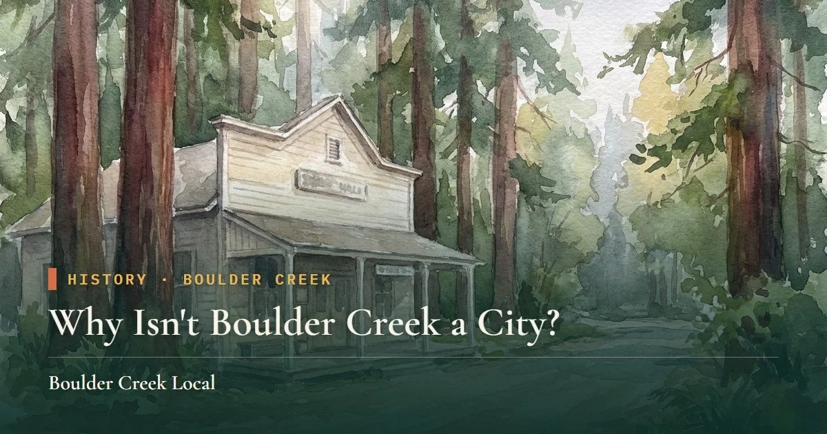 Why Isn't Boulder Creek a City?