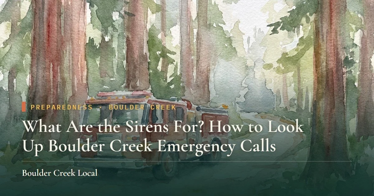 What Are the Sirens For? How to Look Up Boulder Creek Emergency Calls