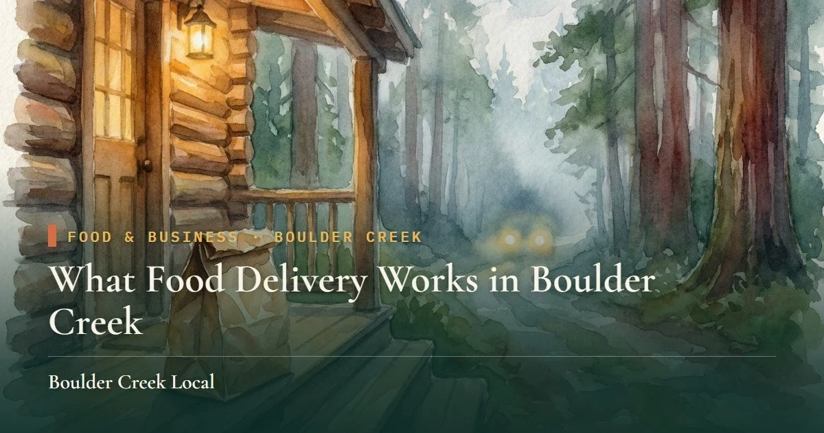 What Food Delivery Works in Boulder Creek