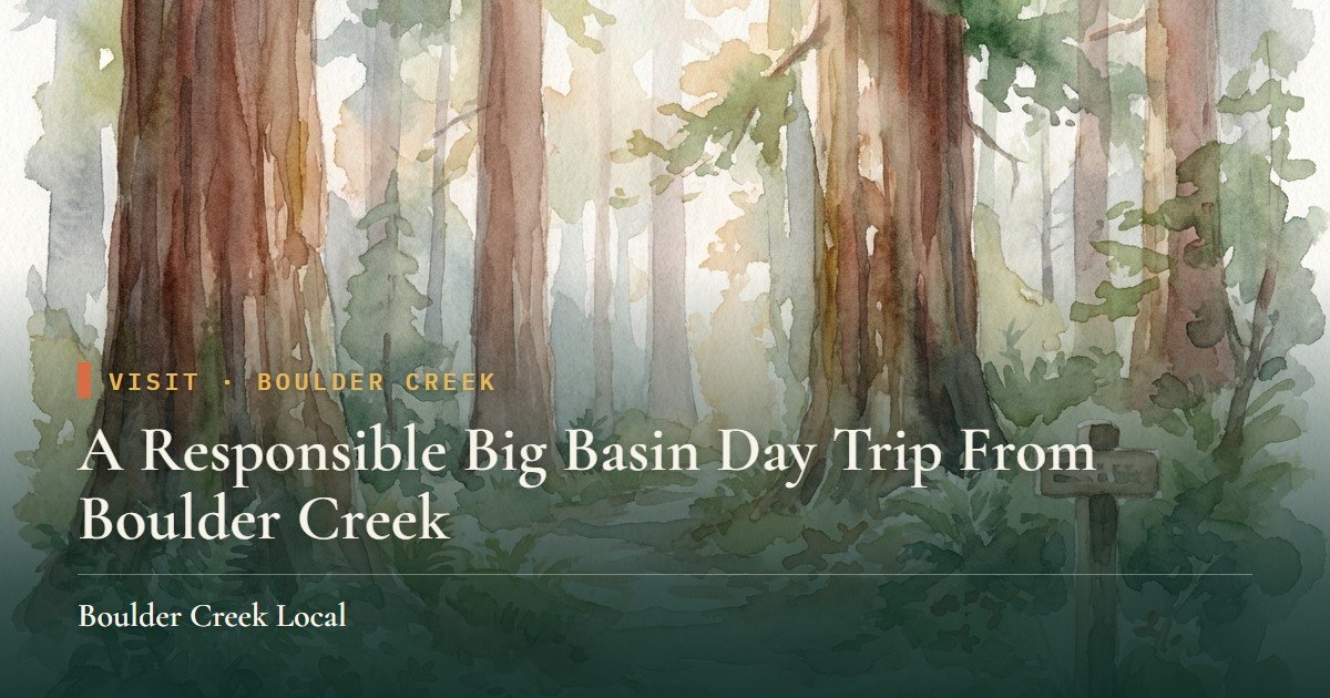 A Responsible Big Basin Day Trip From Boulder Creek