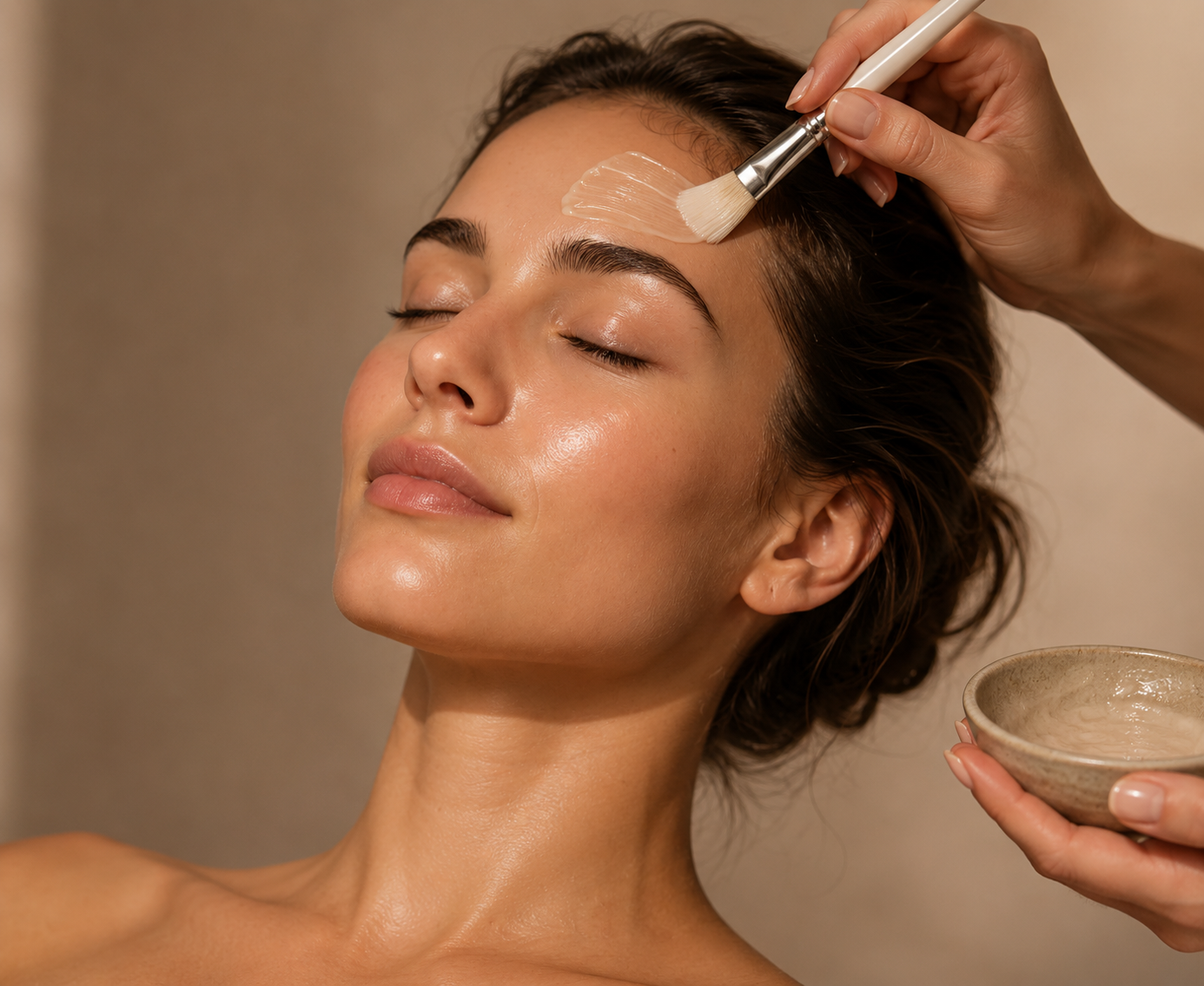 Professional Chemical Peel treatment with customized exfoliation to improve skin texture, uneven skin tone, acne marks, fine lines, and overall skin health.