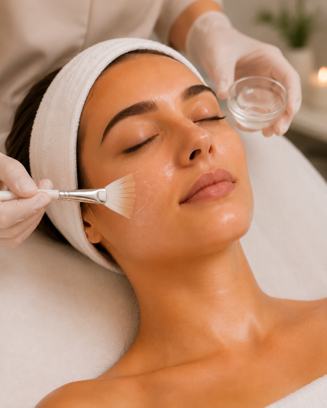 Dermaplaning Basic Facial with professional dermaplaning and deep cleansing to exfoliate the skin, remove peach fuzz, and reveal a smoother, brighter complexion.