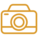 Outline of a camera icon