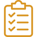 A clipboard with a checklist of items, each marked with a check.