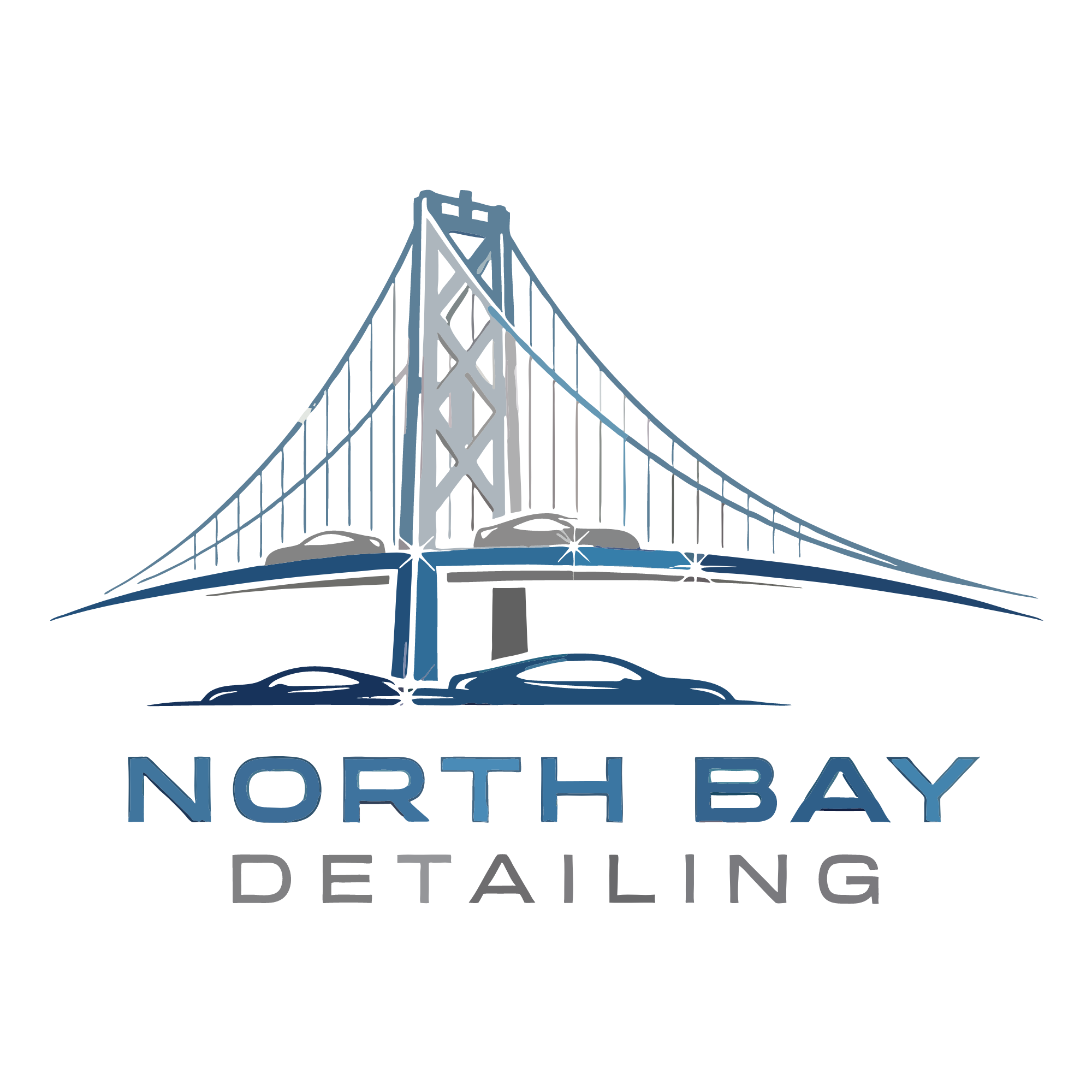 North Face logo on a building with a sky background