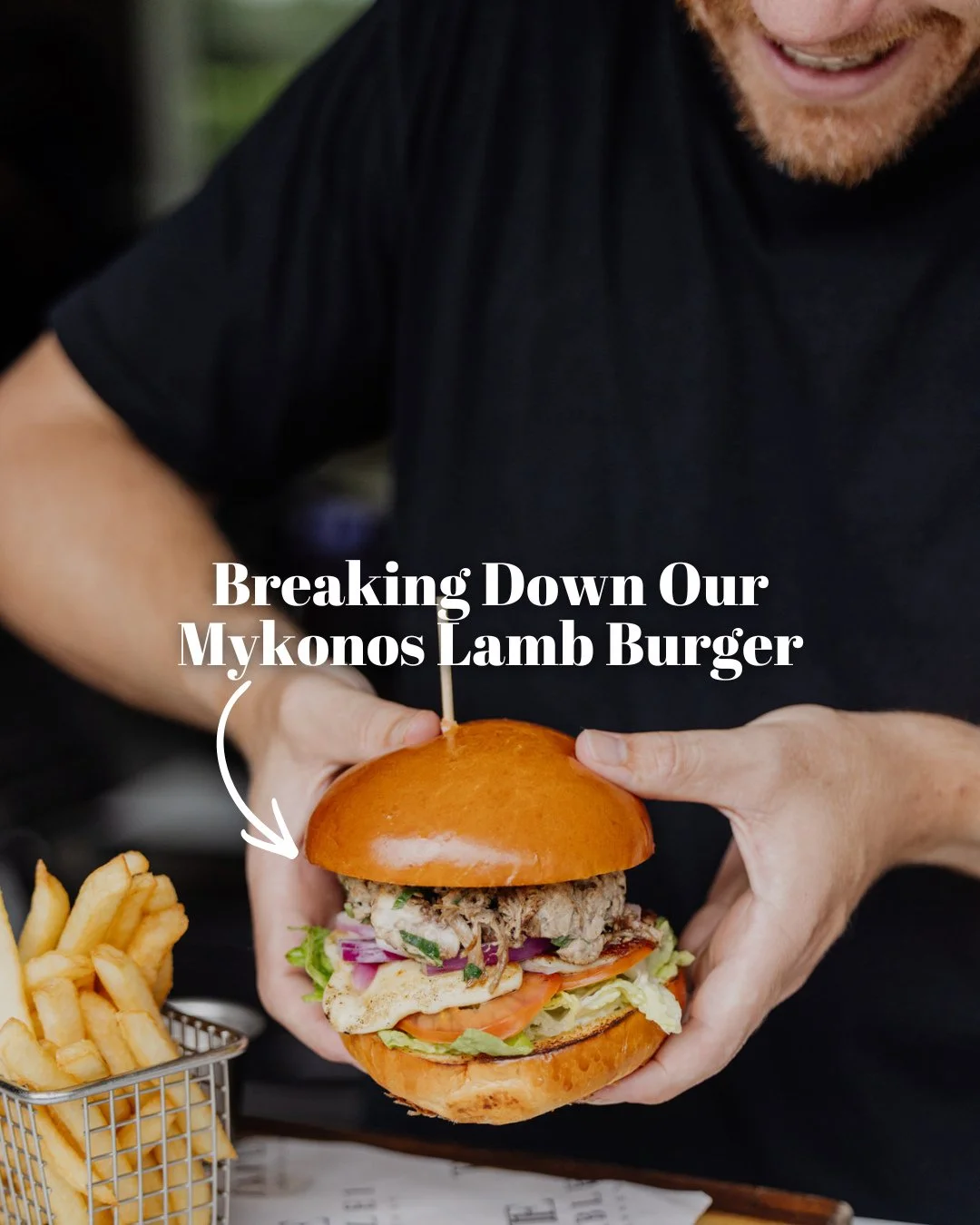 The ingredients that shape one of our favourite burgers on our menu! 🍔⁠🇬🇷⁠
⁠
Slow braised pulled lamb shoulder is layered with fried Halloumi, crisp Cos Lettuce, Tomato and a Spanish onion &amp; Tzatziki spread served on a fresh brioche bun.