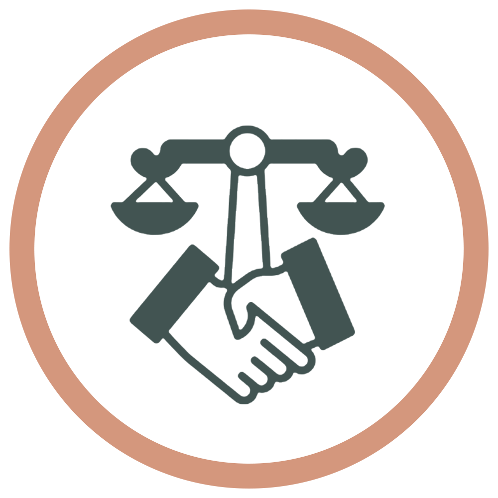 Icon of a folded paper map or navigation guide on a beige background.