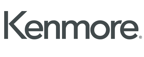 Kenmore logo, dark gray wordmark, on white background