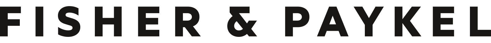 Fisher & Paykel logo, black minimalist wordmark