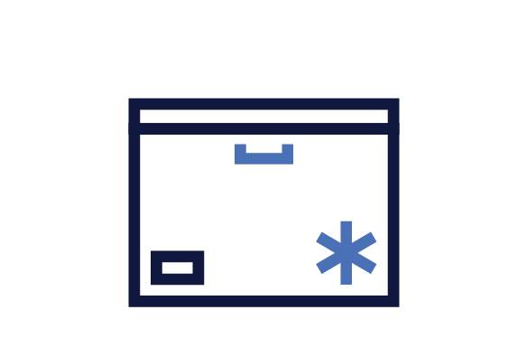Icon of a freezer with a snowflake symbol