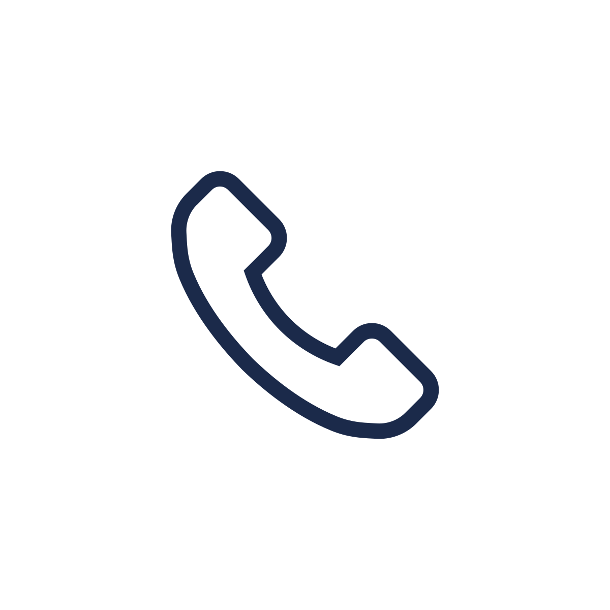 Icon of a phone receiver.