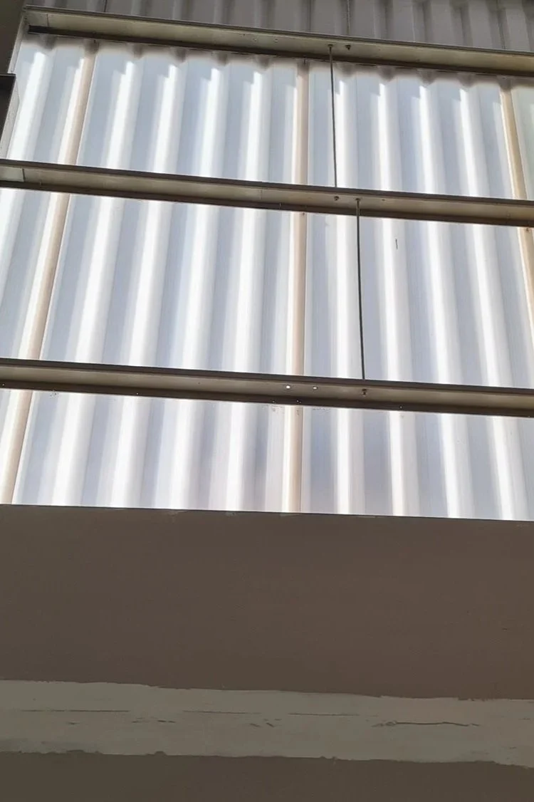 Close-up view of our UPVC cladding system.