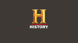 History channel logo with a large gold letter H and the word HISTORY underneath.
