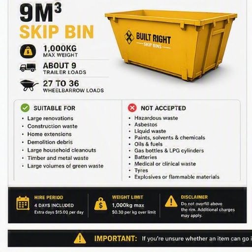9m³ Skip Bin